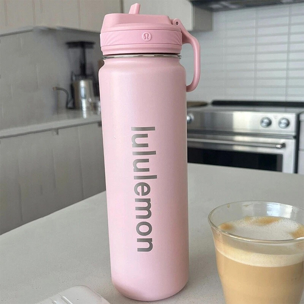 Lululemon Outdoor Sports Thermos Bottle Stainless Steel Water Bottle Cup Portable
