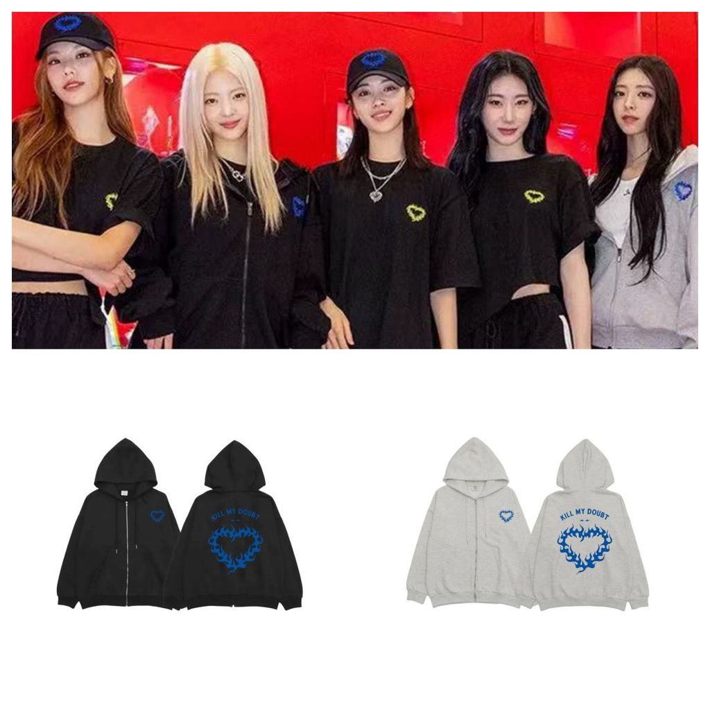 Kpop ITZY Yeji & Lia Thêu Logo - Áo Khoác Unisex Dành Cho Người Hâm Mộ