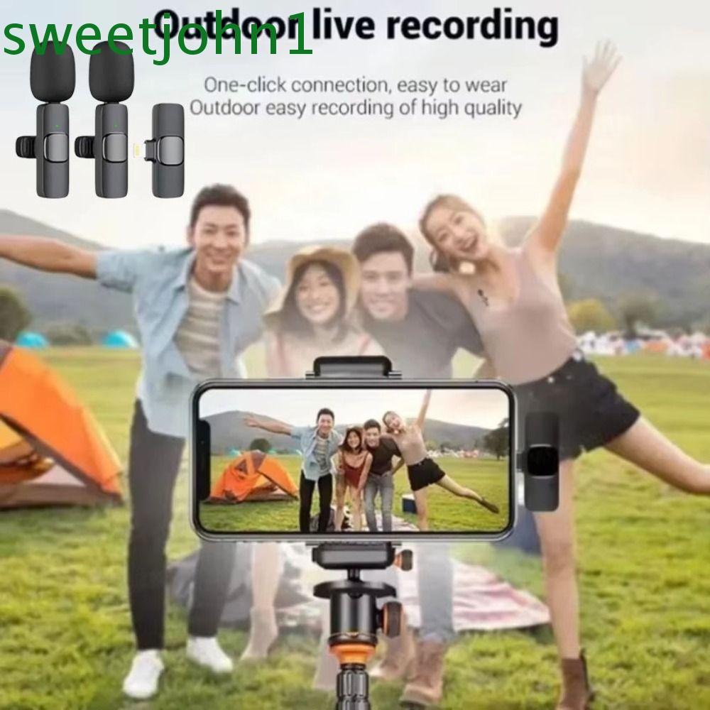 SWEETJOHN Mini Ve Áo Mic, Micro Lavalier Mini K9 Không Dây Chuyên Nghiệp, Mic Ghi Âm Di Động Giảm Ti