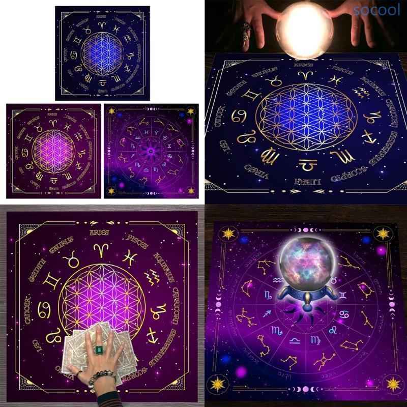 Soc Vuông Cho Tarot và Runes - Khăn Trải Bàn Vải