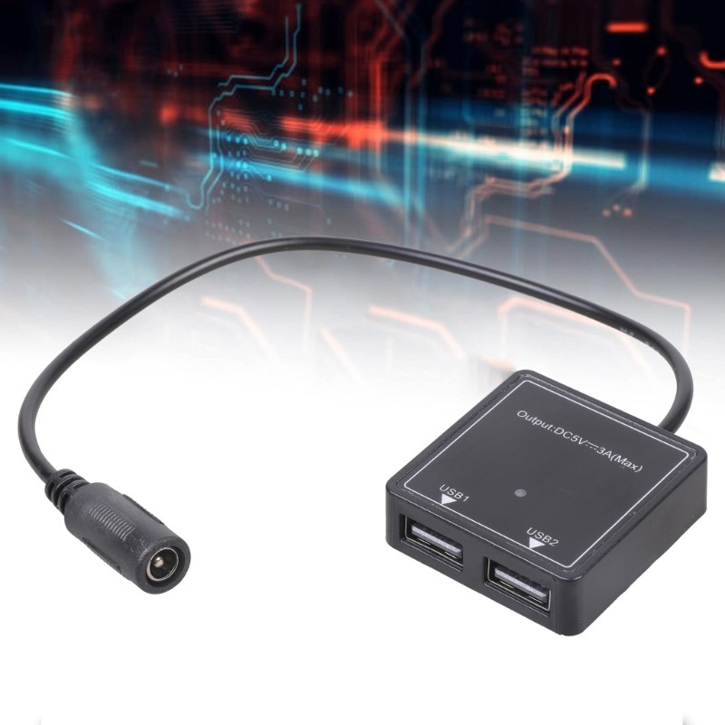 KIN Bộ sạc USB đa năng DC5 5x2 1mm sang USB Bộ sạc nguồn cho bảng điều khiển năng lượng mặt trời Bộ 