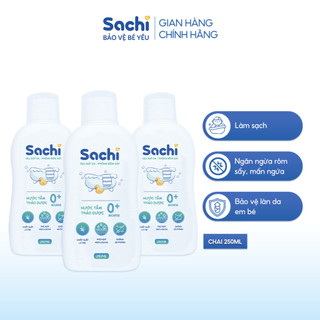 Combo 3 Nước Tắm Sachi Thảo Dược Cho Bé 250ml – Ngừa Rôm Sảy, Cảm Lạnh, Cảm Cúm