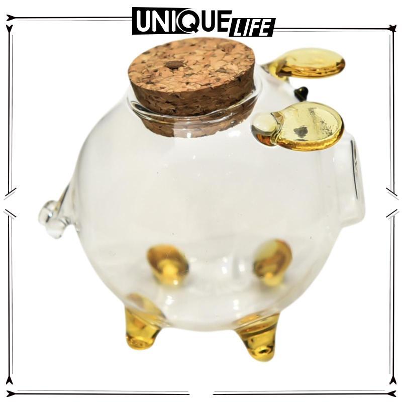 Glass Piggy Bank, Burly Economy of Light Ornactor Economy Organizer Văn phòng