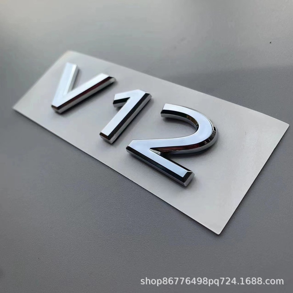 Thích Hợp Cho Thương Hiệu Mới Maybach S680 Wordmark Phía Sau Fender V12 Logo Xe Mới Mercedes-Benz S-