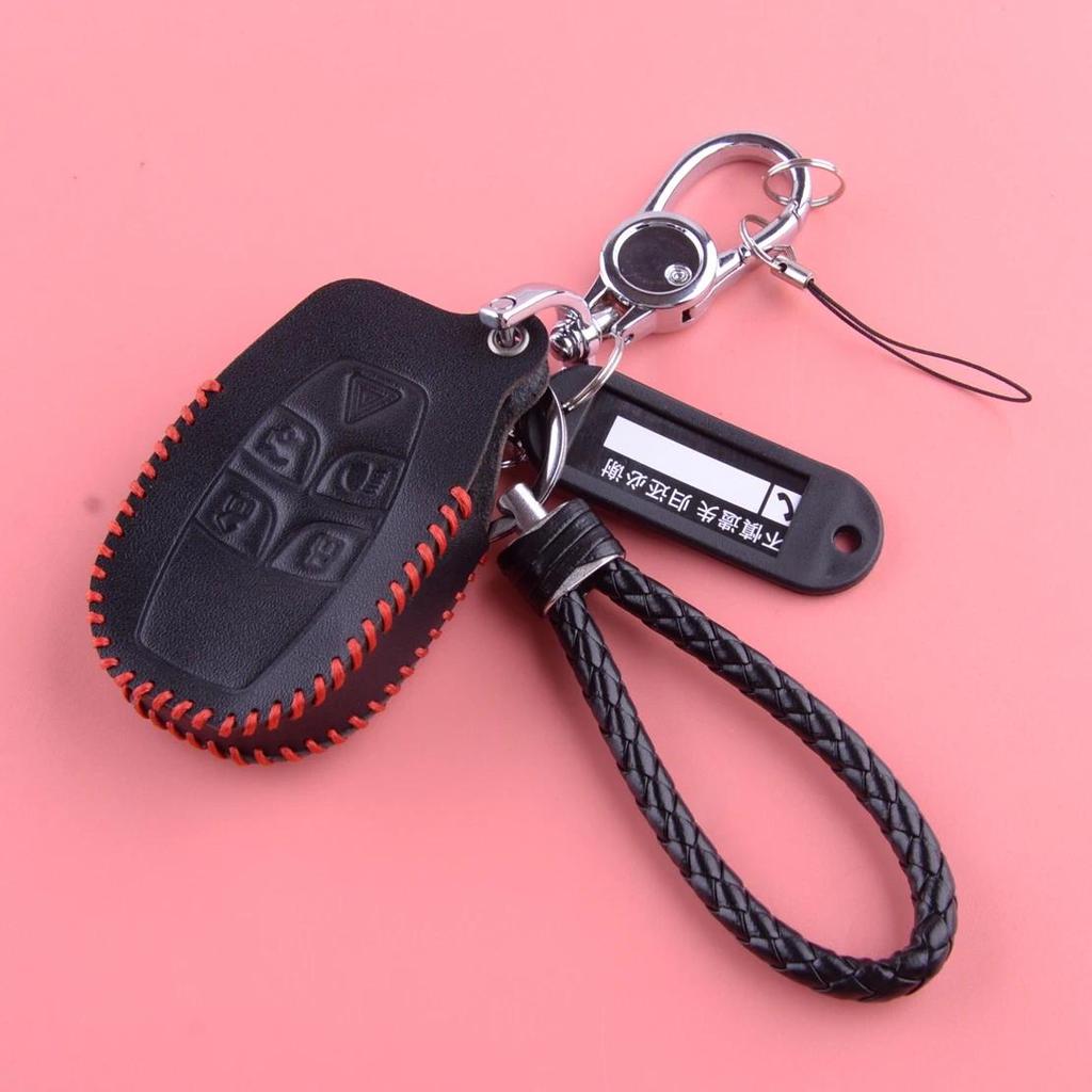 Da Chìa Khóa Từ Xa Thông Minh Fob Bao Da Túi Phù Hợp Cho Jaguar XJ XJ-L 2016 2015 2014 2013 2012 201