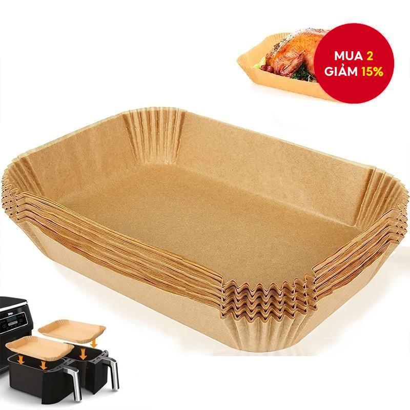 Hình Chữ Nhật Dùng Một Lần Airfryer Nướng Giấy Lót Chống Thấm Nước Chống Dầu Chống Dính Nướng Thảm C