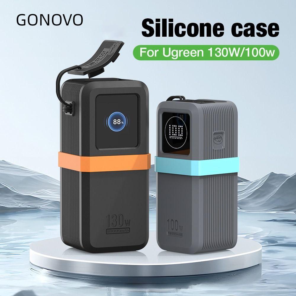 GONOVO Bảo vệ, Silicon chống sốc mềm, Mang theo chống bụi di động cho UGREEN Nexode Power Bank 20000