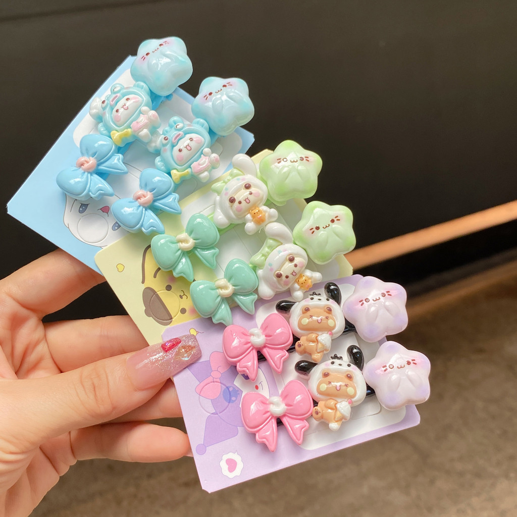 Baloons Hoạt hình Cute Duck Girl Love Hair Clips - Korean Style | Sanli Kuromi