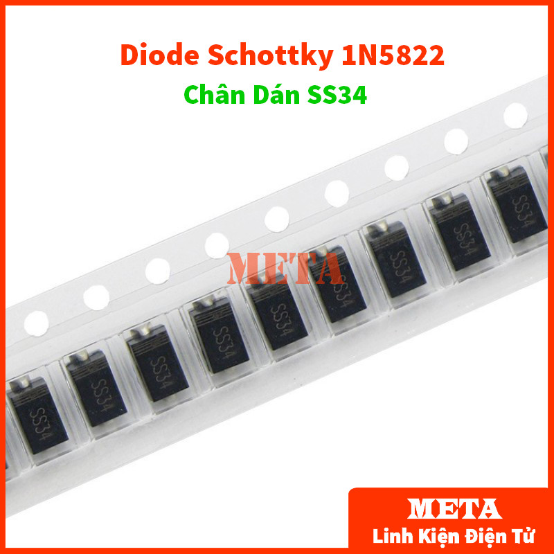 [Túi 10 Con] SS34 - Diode Schottky 1N5822 IN5822 3A/40V Chân Dán - Chất Lượng Tốt 5822 - Đi Ốt Nhanh