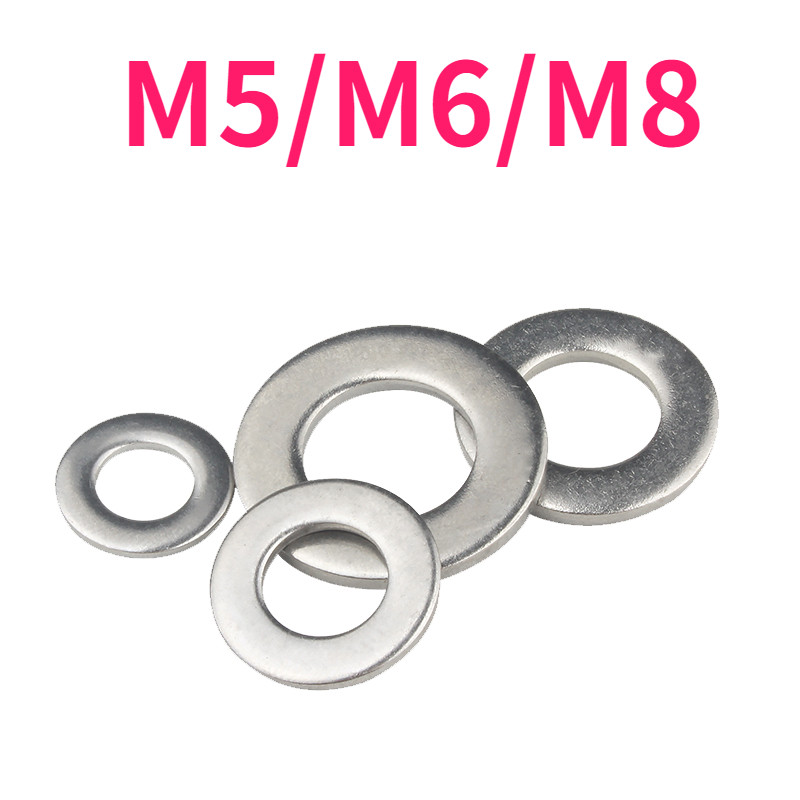 Miếng đệm phẳng bằng thép không gỉ 304, miếng đệm đặc biệt cho bu lông và ốc vít M5 / M6 / M8 【 999-
