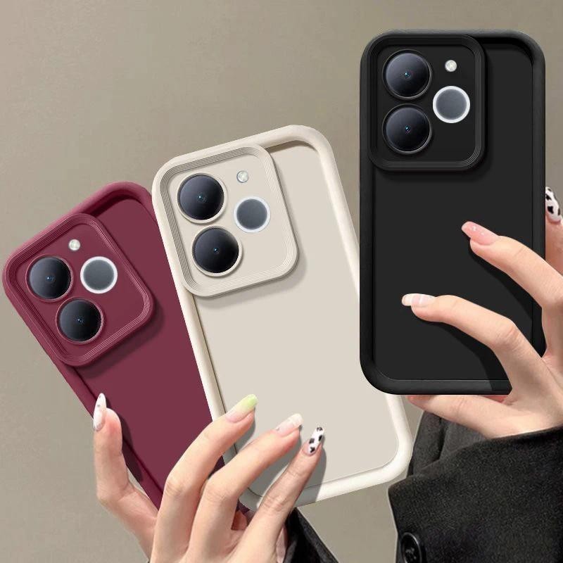 Dành Cho Realme Note 70 70T Ốp Lưng Silicon Mềm TPU Vỏ Điện Thoại Màu Trơn Cho Realme Note 70 Note70