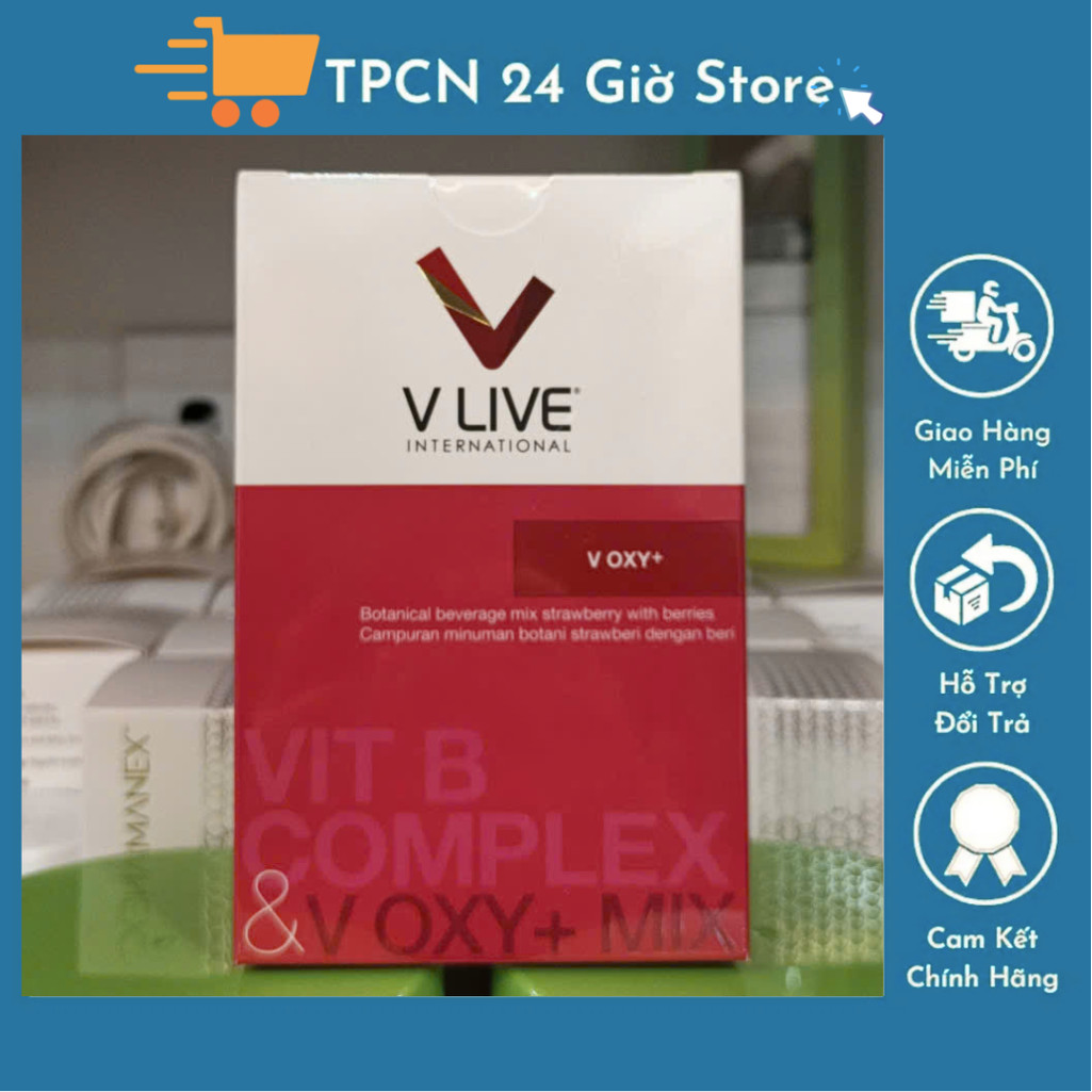 V Oxy Vlive - bột uống Voxy Vlive - Bộ 3 Vlive chính hãng giá rẻ ( hộp 28 gói )