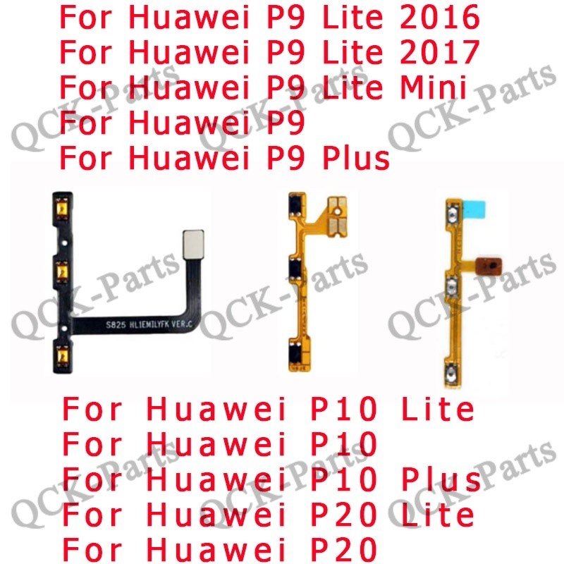 Nút Âm Lượng Nguồn Cáp Mềm Cho Huawei P9 P10 P20 Pro P10 P9 Plus P9 Lite Mini 2016 2017 Phím Bên Chu