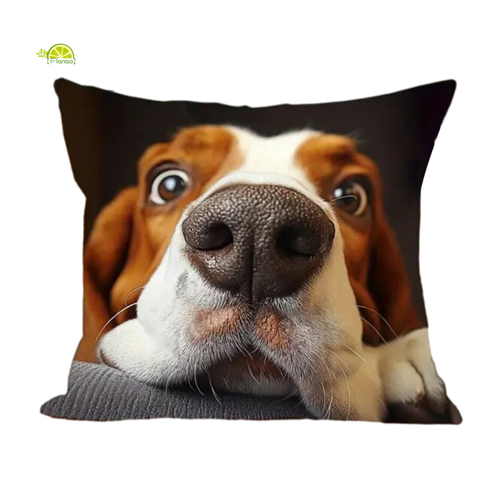 Ném Gối Có Dây Kéo Ẩn Basset Hound Đệm Thực Tế 3d Basset Hound Gối Có Dây Kéo Ẩn Để Trang Trí Nhà Đô