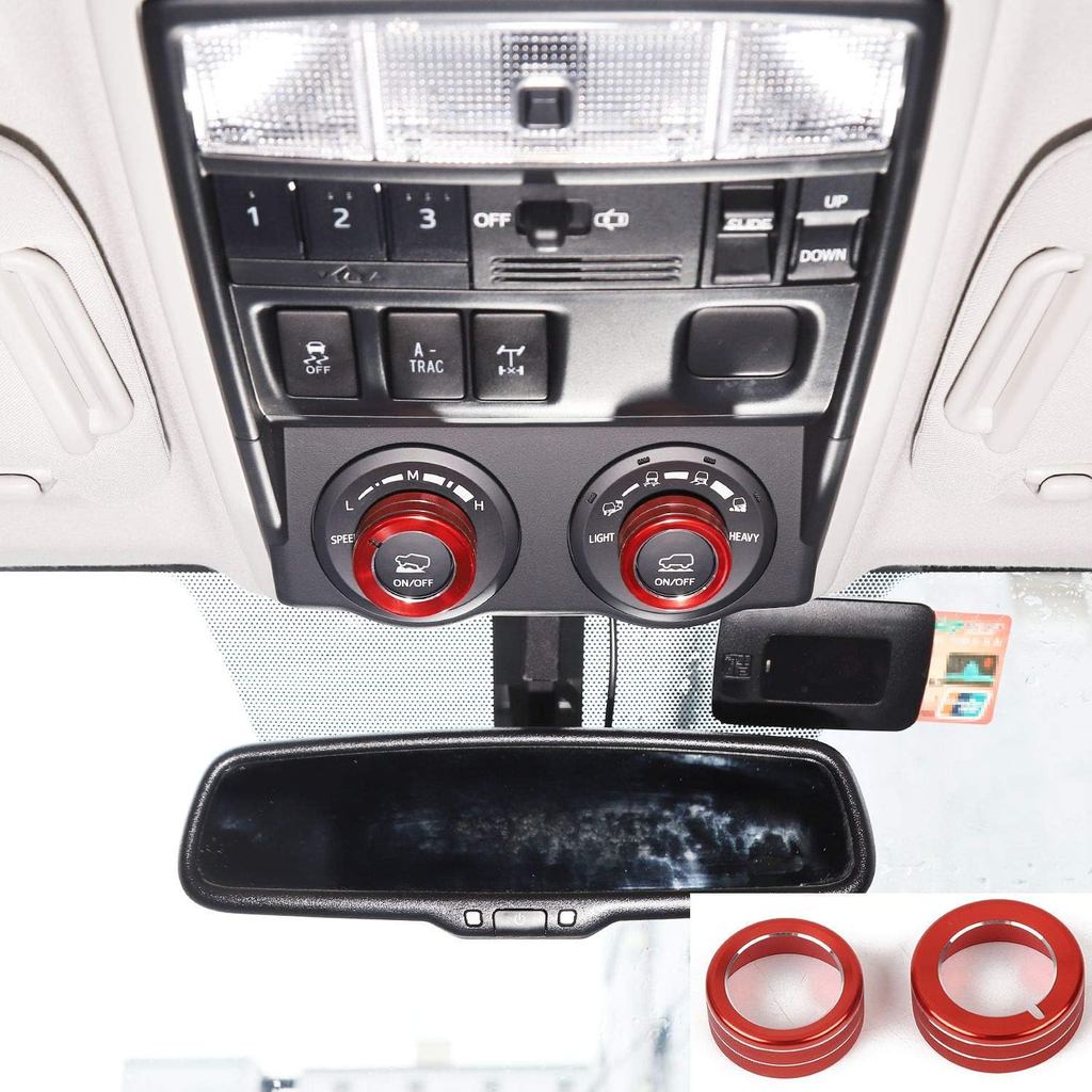 Viền viền nút chọn đa đường cho Toyota 4Runner TRD Pro 2010-2020 cho TRD Off-Road (Đỏ)