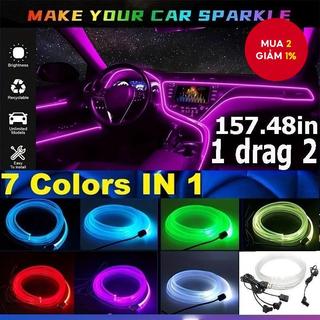 157.48In RGB Nội Thất Ô Tô Khí Quyển Ánh Sáng Neon DIY Dải LED Bảng Điều Khiển Xung Quanh Đèn Sợi Có USB