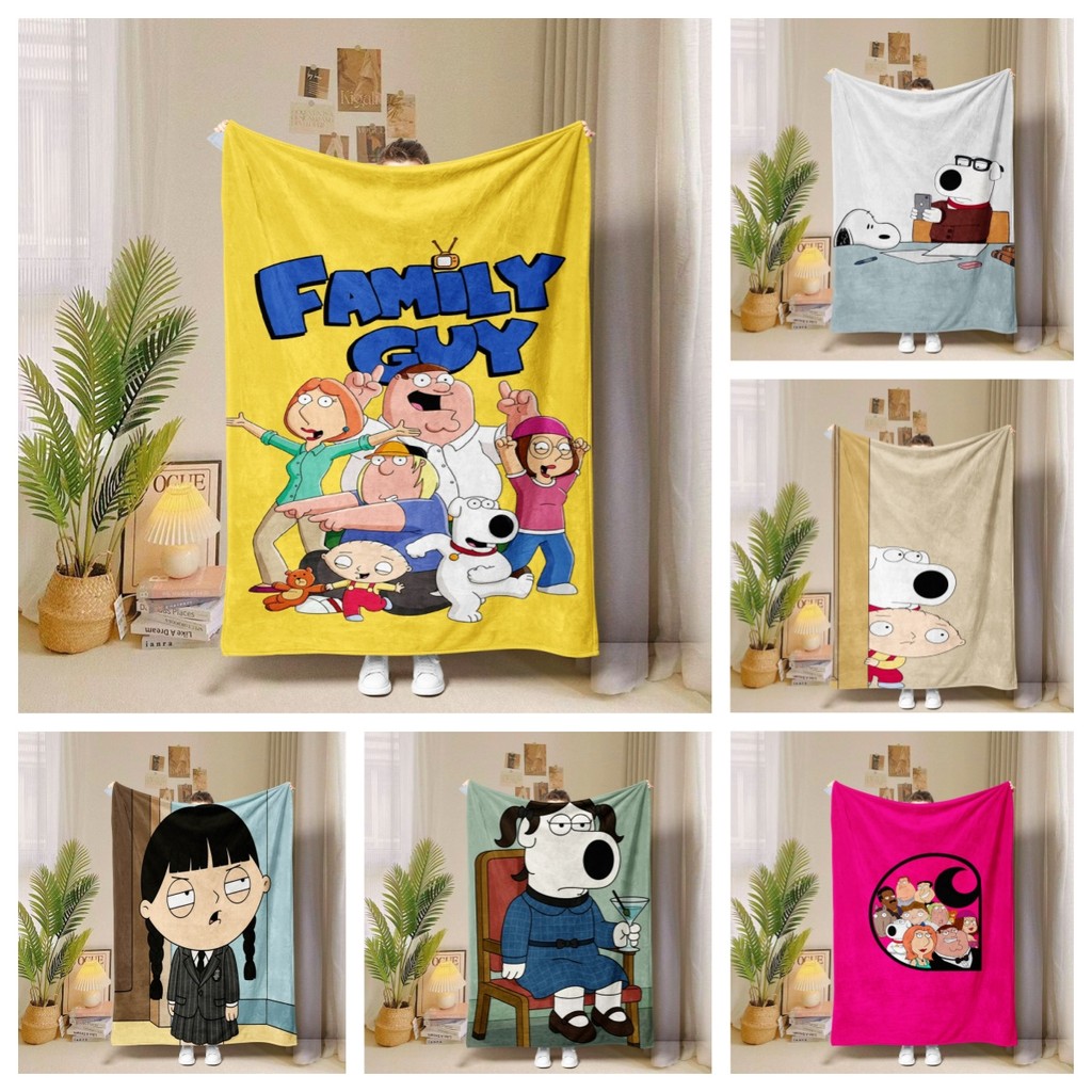 [Còn hàng] Chăn Flannel Family Guy - Ném sang trọng ấm cúng siêu mềm mại ấm áp cho ghế Sofa giường