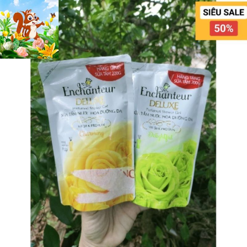 (COMBO 2 TÚI) Sữa tắm Enchanteur  200 Gr - sữa tắm enchanteur Charming - sữa tắm enchanteur delightf