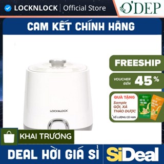 Máy làm sữa chua LocknLock tự động ủ lên men tại nhà nhanh chóng 1000ml 20W EJY110SLV nắp trong suốt - SIDEAL SIO