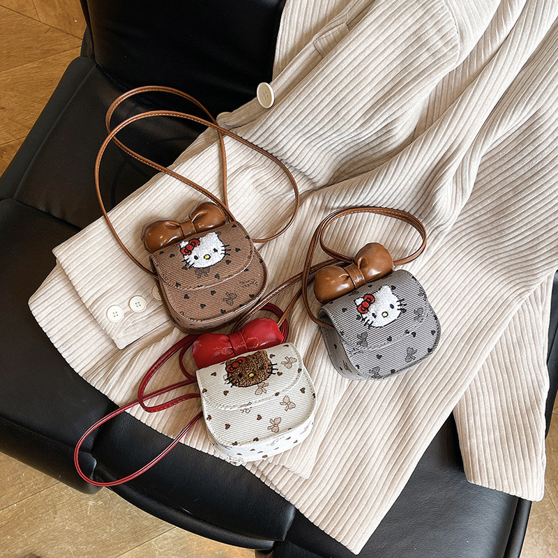Dễ Thương Mèo Cô Gái Mini Phụ Kiện Túi Nhỏ Phong Cách Chanel Dễ Thương Thời Trang Phù Hợp Với Bé Đeo