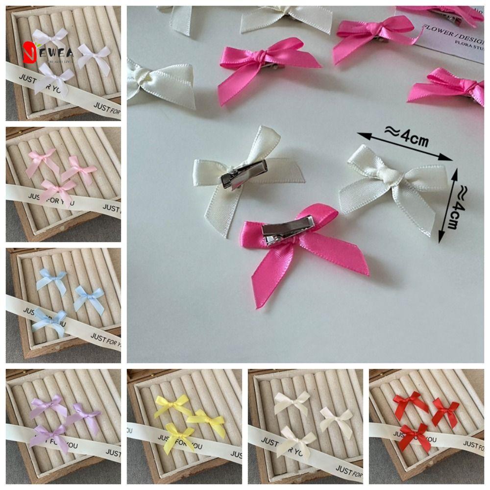 NEWEARTH GIỚI HẠN 10 Chiếc Kẹp Tóc Giả Búp Bê, DIY Nơ Cotton Búp Bê Kẹp Tóc, Mini Kẹp Tóc Búp Bê 4cm