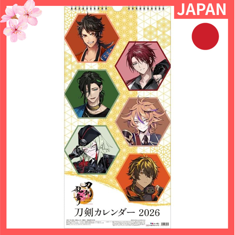 Swordsmith Calendar / Touken Ranbu ONLINE 2026 Calendar Wall Hanging CL26-0801【Direct from Japan】
