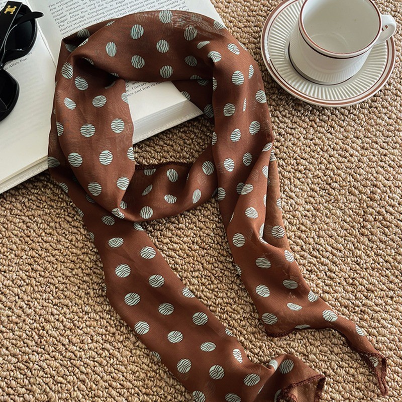 Khăn lụa dài Streamer Khăn buộc tóc đơn giản