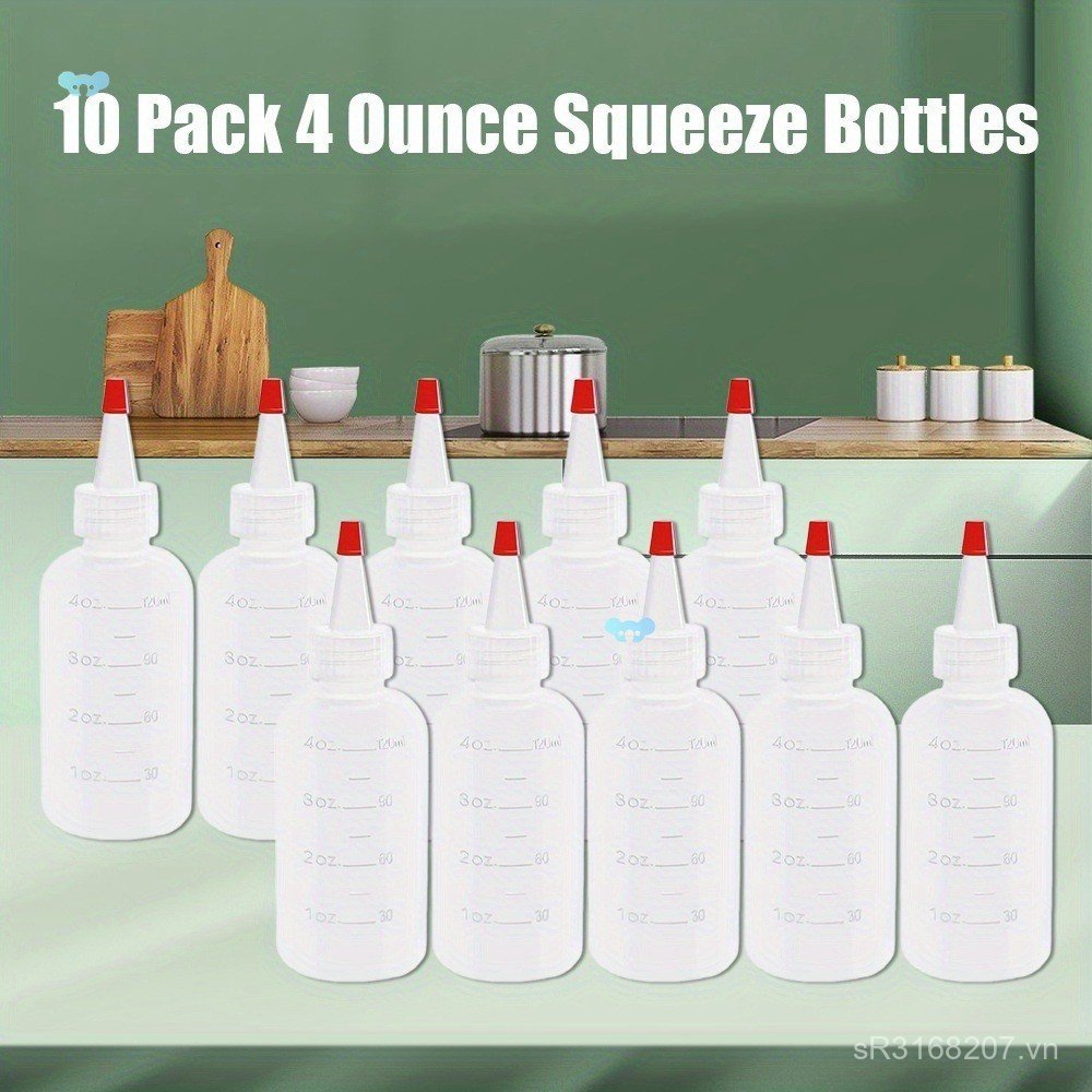 10 gói 4 Ounce Nhựa Bóp Bot Đo Smark OKU8