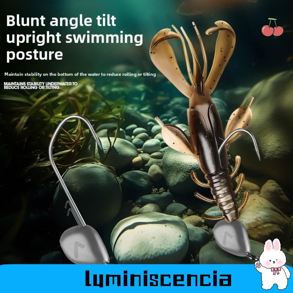 LUMINISCENCIA 10 Đầu Jig, 1.8g / 2.5g / 3.5g / 5g / 7g 45 Độ Xẻng Đầu Móc, 2025 Chìm Sâu Mềm Mồi Cá 