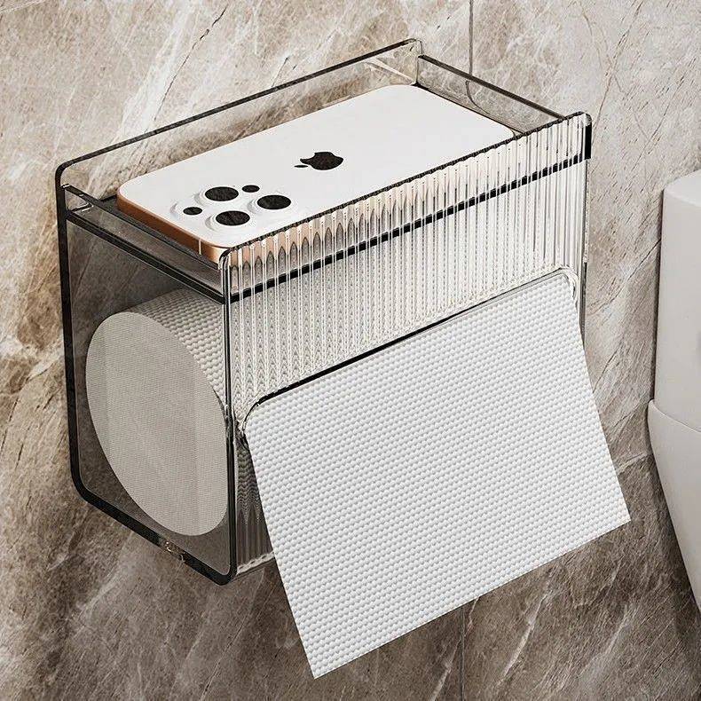 Toilet Tissue Box Wall-Mounted Hand Carton Waterproof Dual-Use Face Wiping Towel Toilet Paper Box Wa