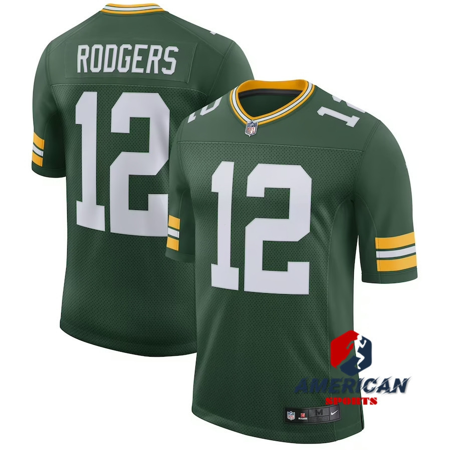 Áo bóng đá Green Bay Packers 2023 của Aaron Rodgers, dành cho nam