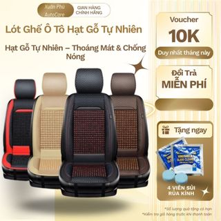 Lót Ghế Hạt Gỗ Ô Tô Tự Nhiên – Bọc Ghế Da Cao Cấp, Chống Nóng, Massage Lưng