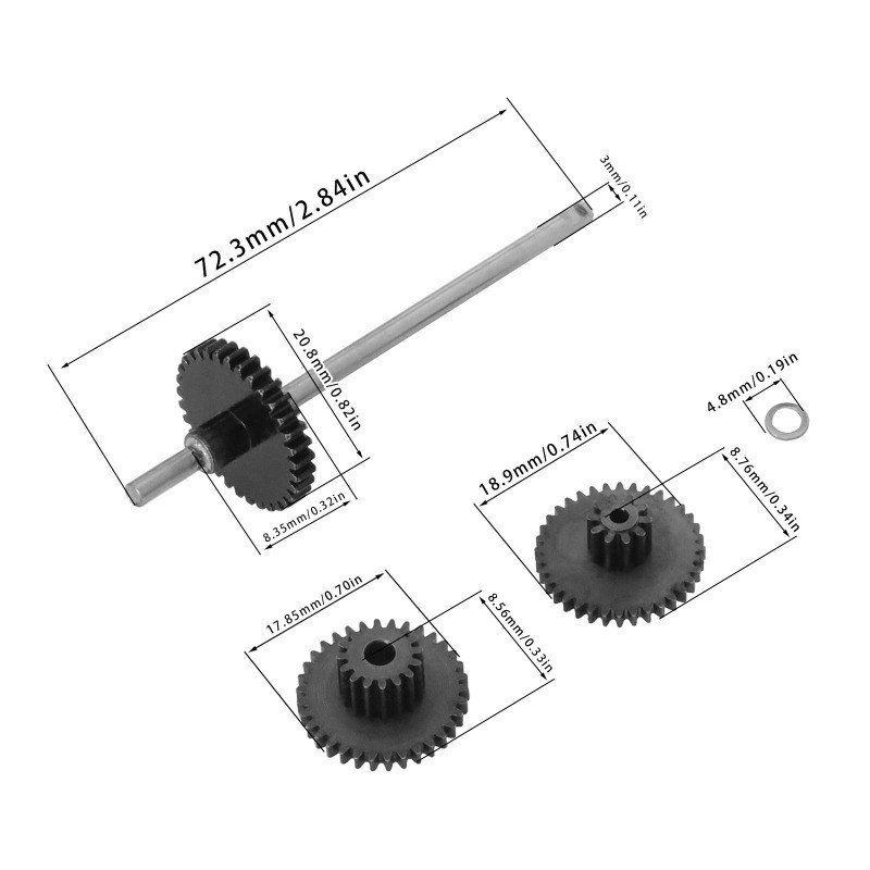 A30F-Gear Làm Mát Vây Hộp Số Kim Loại Điều Khiển Từ Xa Xe Nâng Cấp Bộ Cho FY004 FY003 FY001 Bộ Dầu B