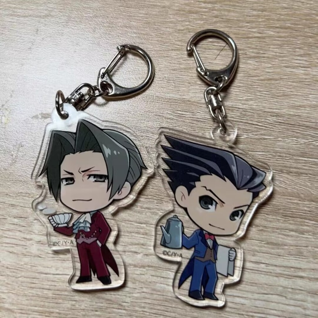 Miles Edgeworth Acrylic Đứng Minuki Naruhodou Hình Hiển Thị Anime Phoenix Wright Ace Luật Sư Trang T