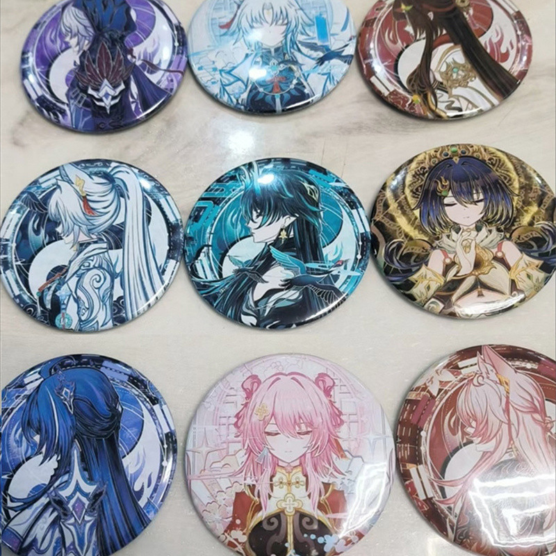 9 Cái / lốc Anime Game  Cosplay laser Huy Hiệu Robin Feixiao Ngày 7 tháng 3 HuoHuo Raiden Bosenmori 