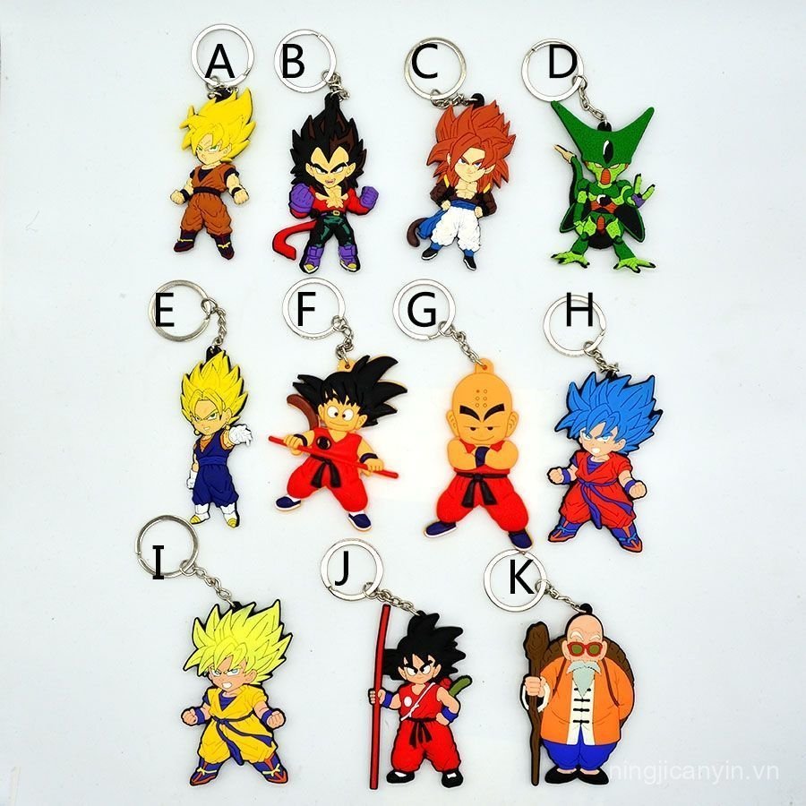 Dragon Ball Son Goku Gohan Rùa Cổ Tích PVC Móc Khóa Hai Mặt Móc Khóa Dragon Ball