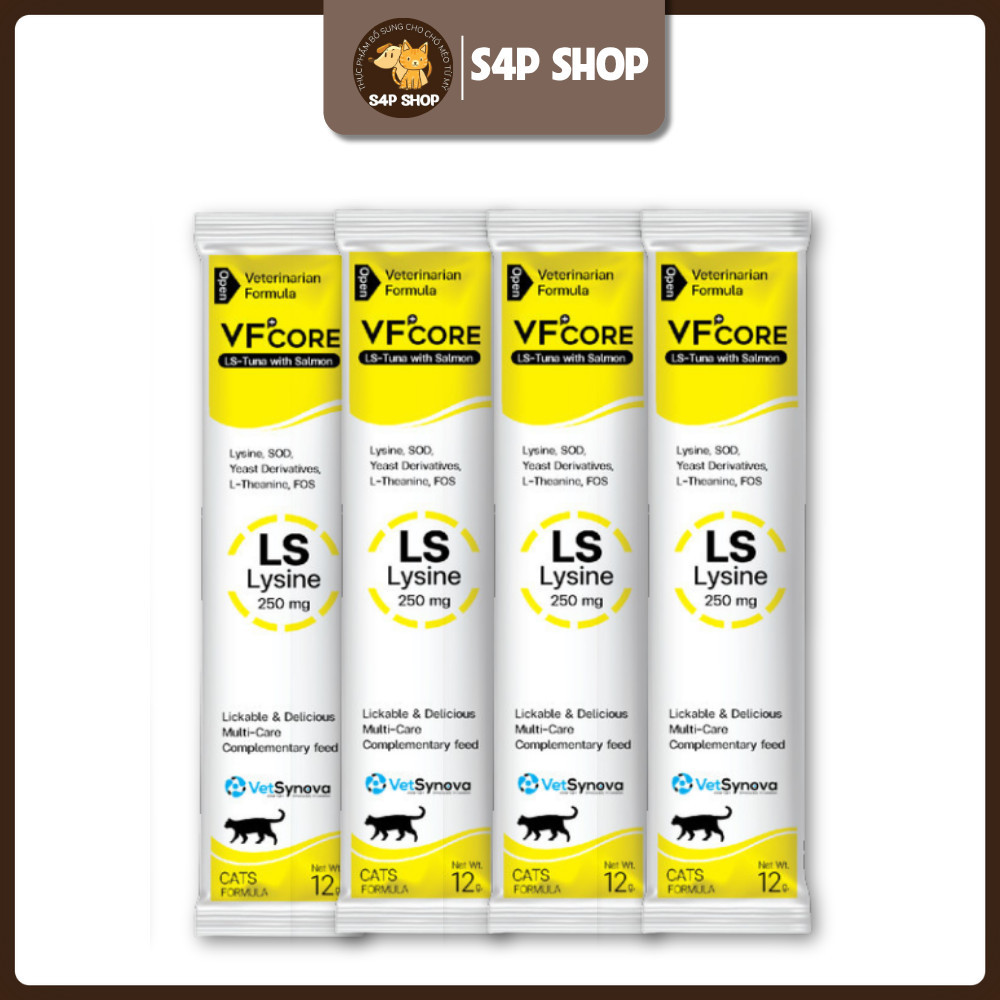 Súp thưởng VF Core hỗ trợ hô hấp cho mèo - Thực Phẩm Bổ sung L-Lysine tăng cưỡng miễn dịch hô hấp ch