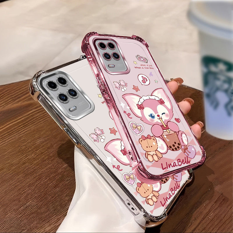 Thích hợp cho Realme 8 8S Pro 4G 5G V13 Vỏ điện thoại chống sốc mạ điện hình con bướm cho bé gái Vỏ 