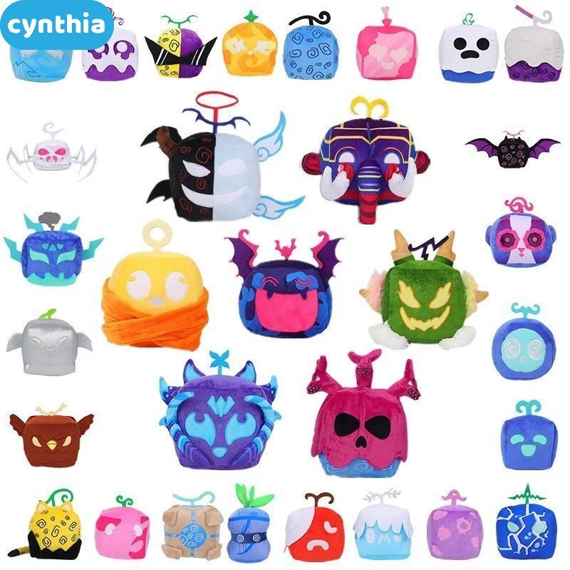 Bojind Blox Fruit Game Device Mini Doll Japanese Cartoon Style Cute Bloxs Plush Fruit Props Devil Fr