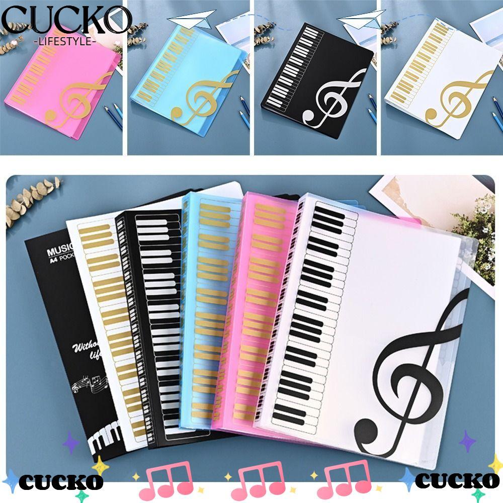 CUCKO Piano Paper Sheet Folder, A4 40 Trang Guitar Sheet Music Book Folder, PP Storage Organizer Mus