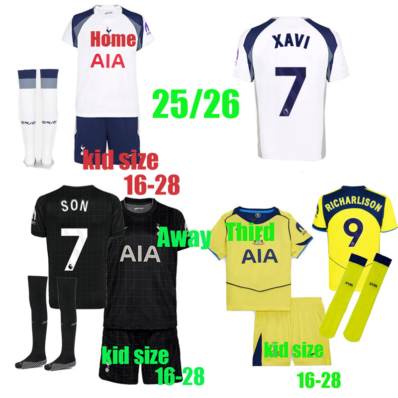 Jersey bóng đá cho trẻ em 25/26, vải bóng đá chất lượng cao kèm quần và tất - Các mẫu HOTSPUR, SOLAN