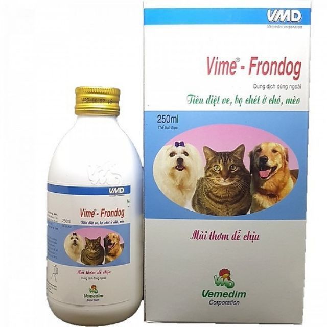 Vime- FRONDOG 250ml xịt trị ve, bọ chét
