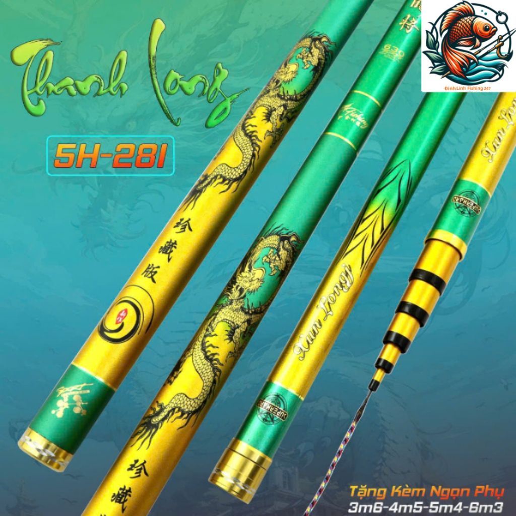 Cần câu đài 5H cho học sinh: Huyễn Ảnh, Bạch Long, Thanh Long, Handing Shark, Bất Phàm.