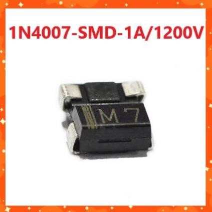 Túi 10 Con - Diode Chỉnh Lưu Dòng M7 1A/1200V 1N4007 IN4007 M7 Chân Dán SMD 4007