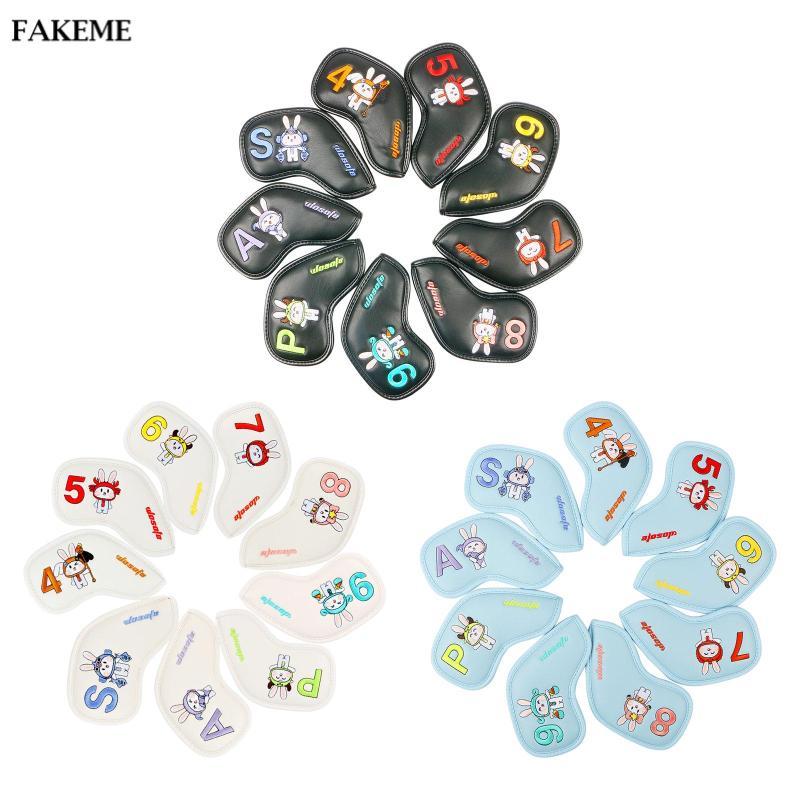 9x Golf Iron Club Head Covers Golf Wedge Iron Protection Headcover 4,5,6,7,8,9, P, A, S Bảo Vệ Nhẹ G