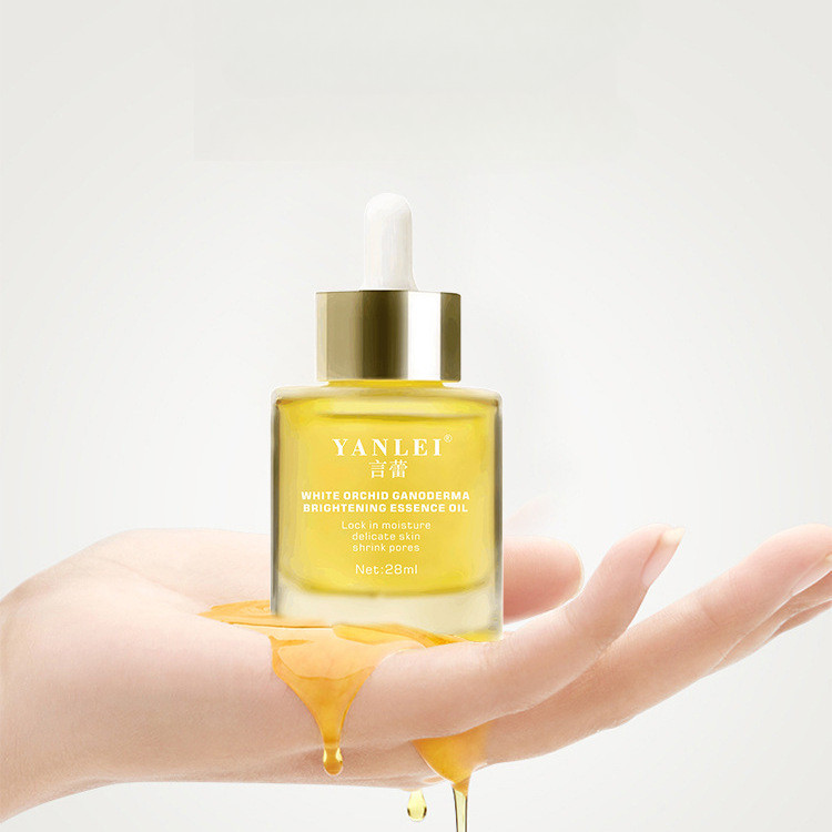 Ganoderma Lucidum Orchid Essence Oil Facial Firming Brightening Skin Tone Lightening Fine Lines Esse