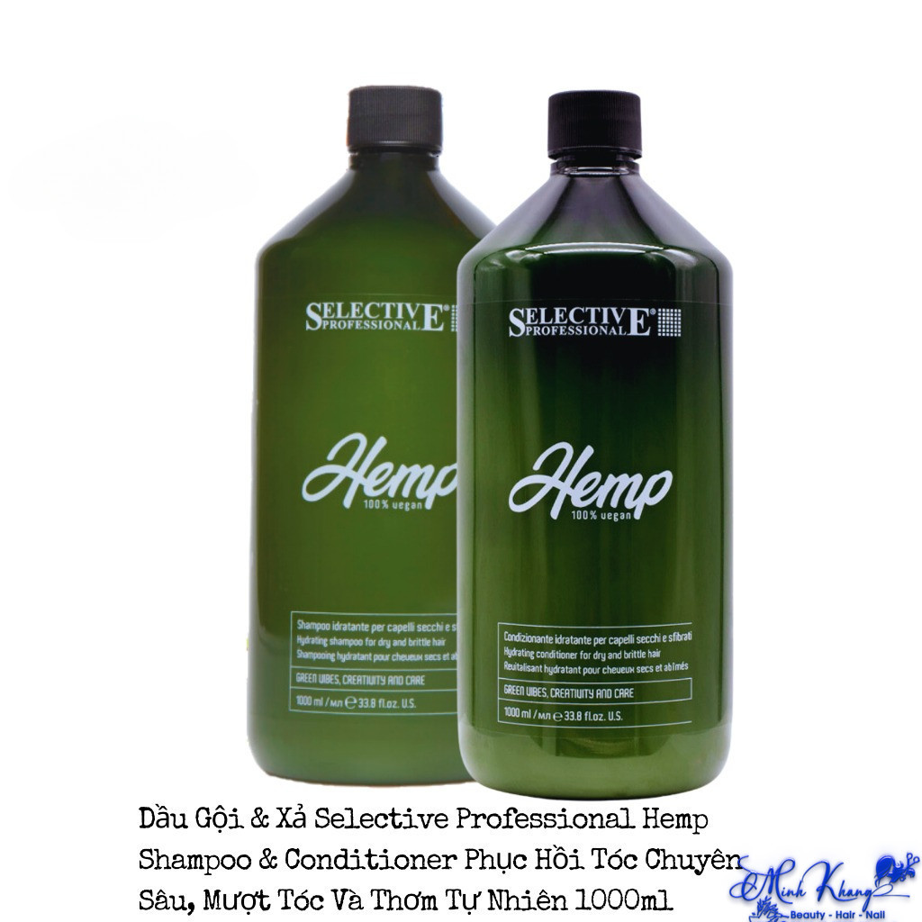 Dầu Gội Xả Selective Hem.p Vegan Thuần Chay Tự Giúp Phục Hồi Tóc Mềm Mượt [ MK ]