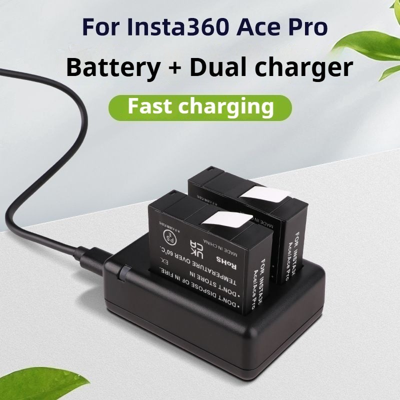 Dành Cho Insta360 Ace Sạc Pin Cho Insta360 Ace Pro Vỏ Sạc Giao Diện Kép Ace & Ace Pro Phụ Kiện