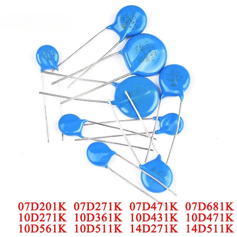 10 chiếc MOV Varistor Piezoresistor 7D / 10D / 14D 681K 621K 561K 511K 471K 431K 361K 271K 201K 560V