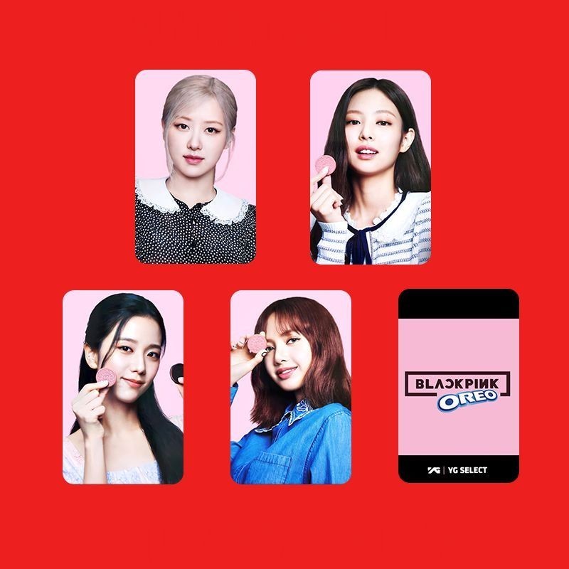 BlackPink Oreo OREO Quạt Cùng Phong Cách Bộ Sưu Tập ROSE Ngẫu Nhiên Photocard JISOO Hồng LISABlackPi